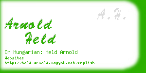 arnold held business card